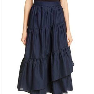 New Merlette Midi Tiered Wrap Skirt